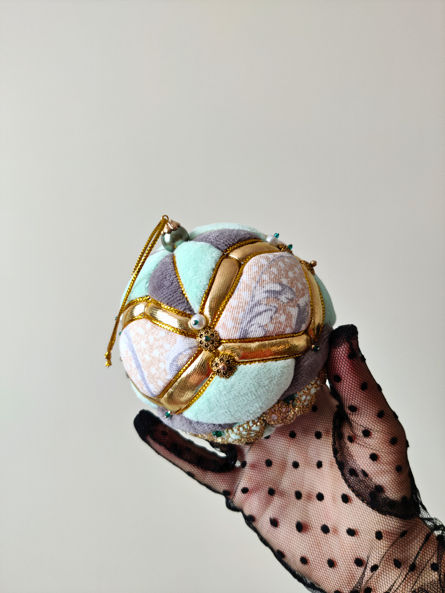 Rankų darbo eglutės žaisliukas "Mėta" - kalėdinės dekoracijos, naujiena