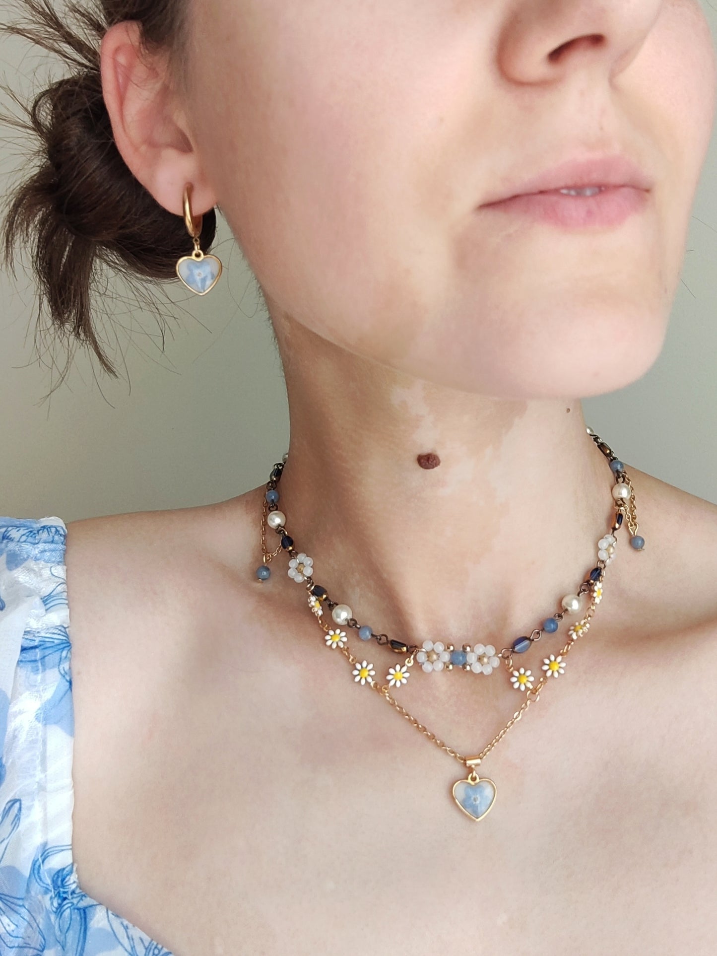 Minimalistiniai širdelės formos auskarai - naujiena, papuošalai