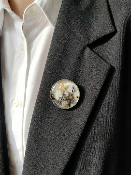 Vienetinė sagė su jūros žvaigžde