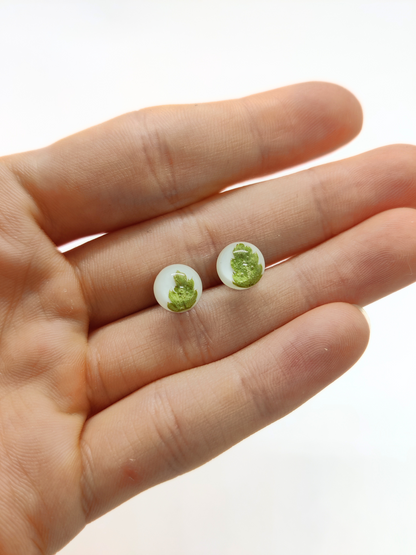 Rankų darbo auskarai "Papartis Mini" - Auskarai, naujiena, papuošalai