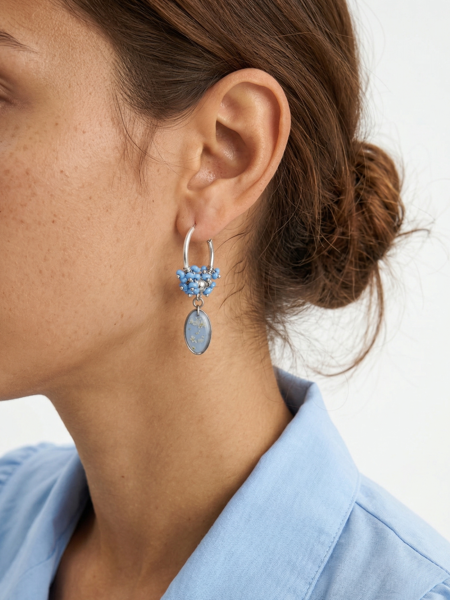 Blue earrings / hoops