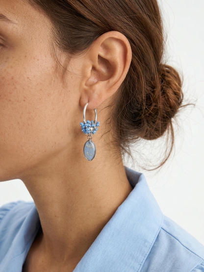 Blue earrings / hoops