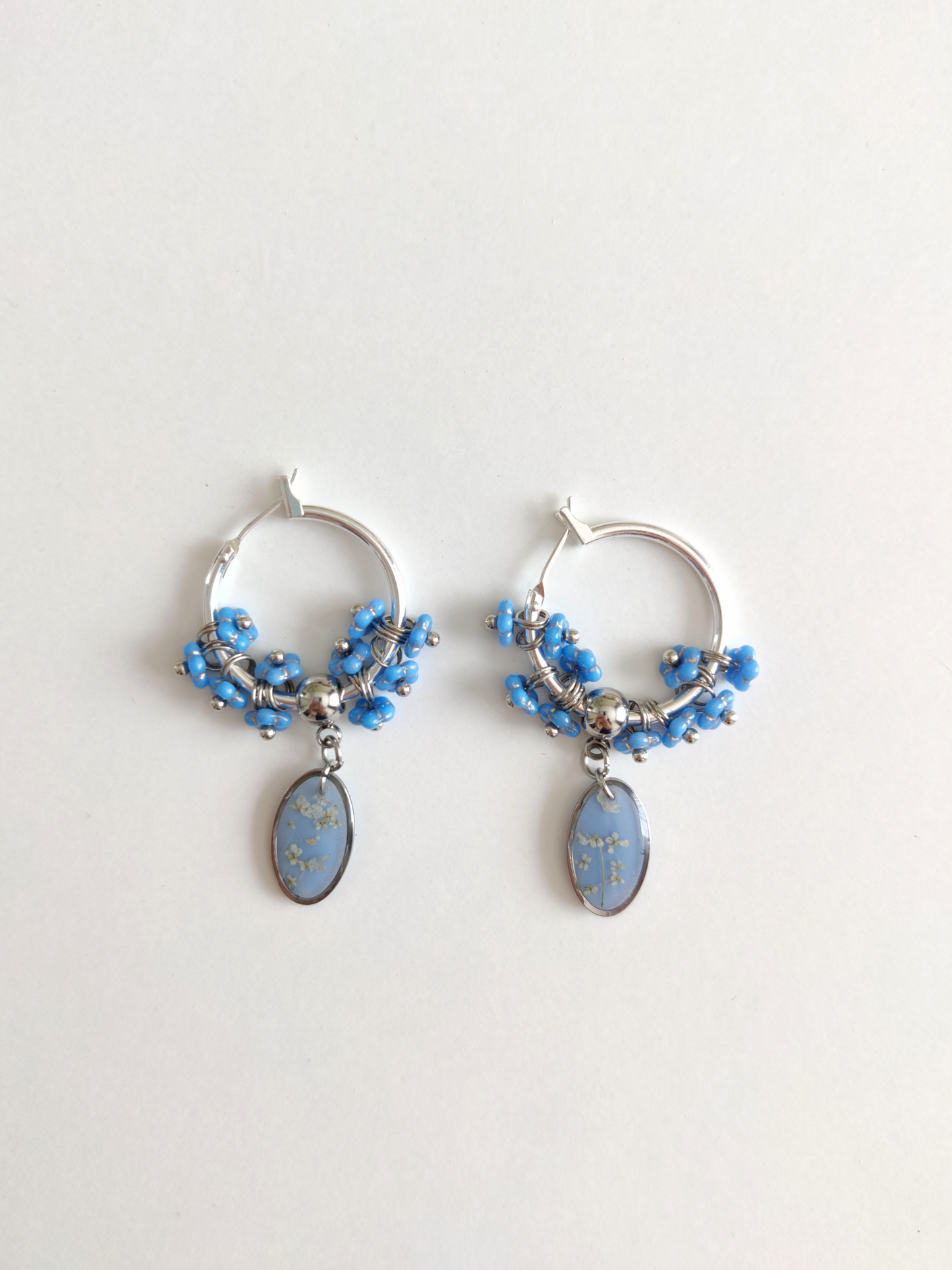 Blue earrings / hoops