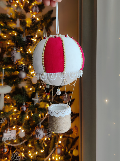 Rankų darbo eglutės žaisliukas "Balionas" - kalėdinės dekoracijos, naujiena