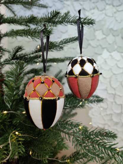 Eglutės žaisliukų komplektas 2vnt. "Gilės" - kalėdinės dekoracijos, naujiena