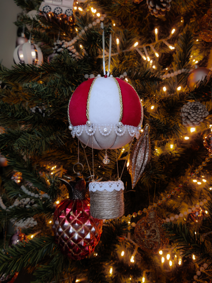 Rankų darbo eglutės žaisliukas "Balionas" - kalėdinės dekoracijos, naujiena