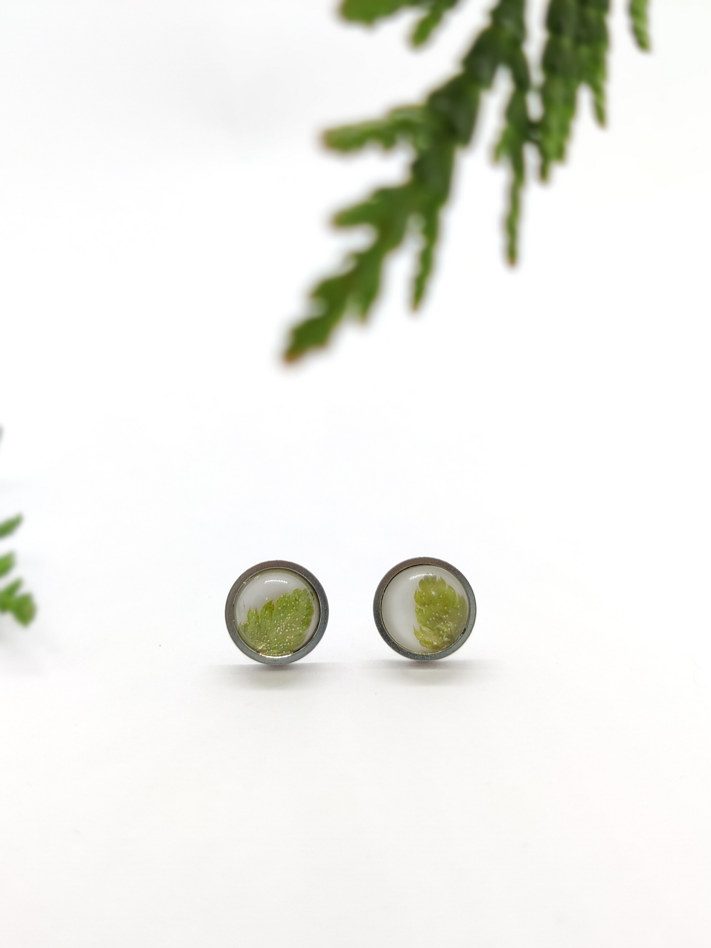 Handmade earrings "Fern" 