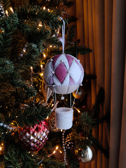 Rankų darbo eglutės žaisliukas "Rožinė svaja" - kalėdinės dekoracijos, naujiena
