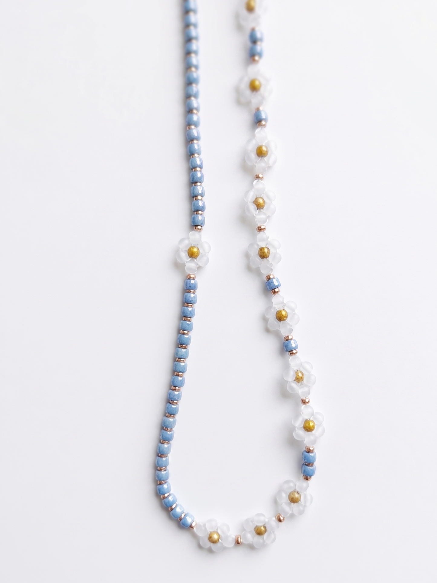 Glass bead necklace "Raspberries"