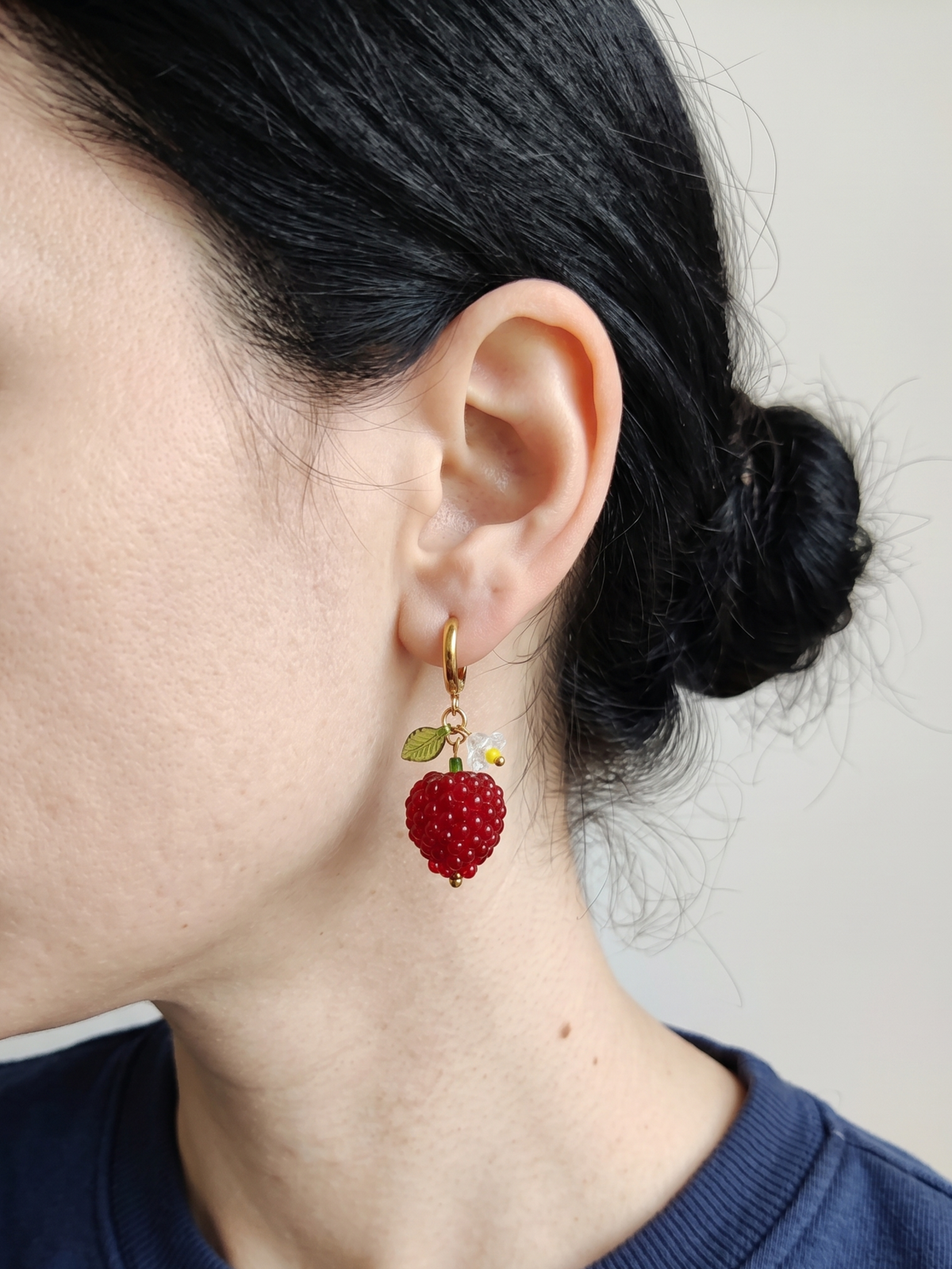 Earrings with jasper "Cherry Blossoms" 