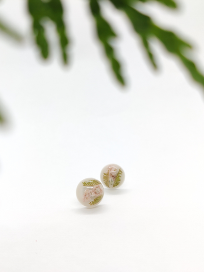 Rankų darbo auskarai "Tyrumas" - Auskarai, naujiena, papuošalai