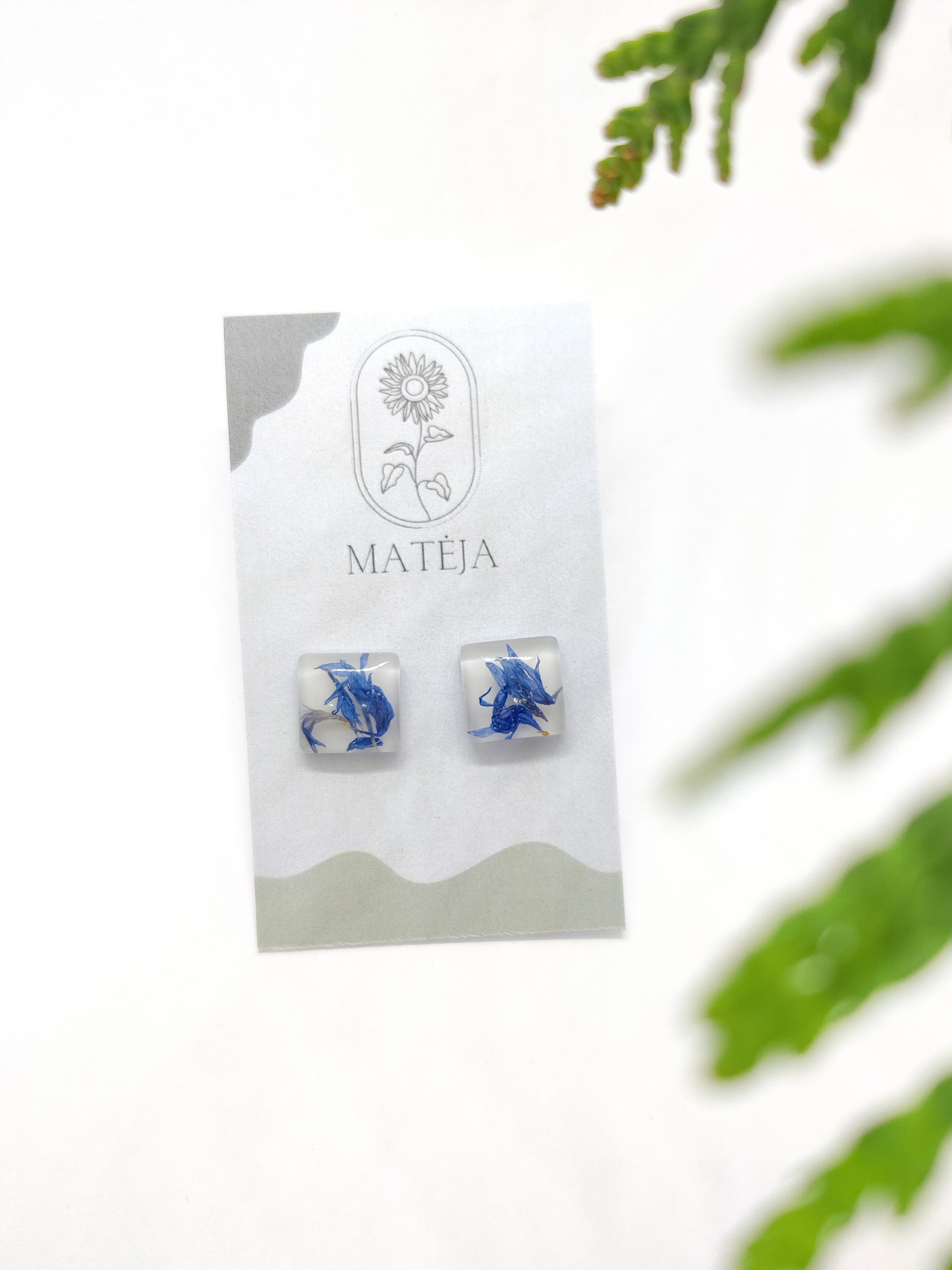 Handmade earrings "Blue" 