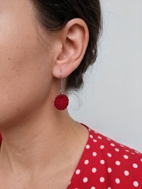 Earrings with jasper "Cherry Blossoms" 