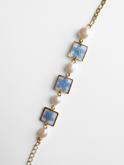 Czech glass bead bracelet with moss 
