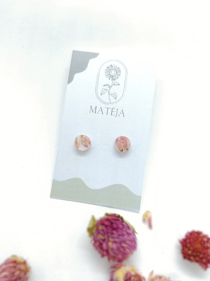 Rankų darbo auskrai "Dobiliukai Mini" - Auskarai, naujiena, papuošalai