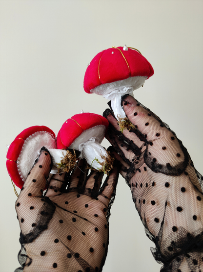 Eglutės žaisliukų komplektas "Grybukai" 3 vnt.