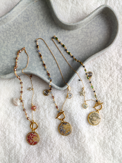 Masyvus vėrinys su rugiagėlių pakabuku - naujiena, papuošalai