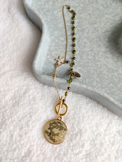 Masyvus vėrinys su eukalipto pakabuku - naujiena, papuošalai