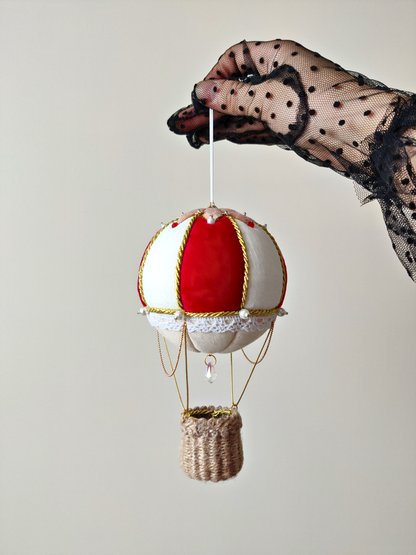 Rankų darbo eglutės žaisliukas "Balionas" - kalėdinės dekoracijos, naujiena