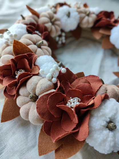 Rankų darbo rudeninis vainikas - naujiena, rudeninės dekoracijos