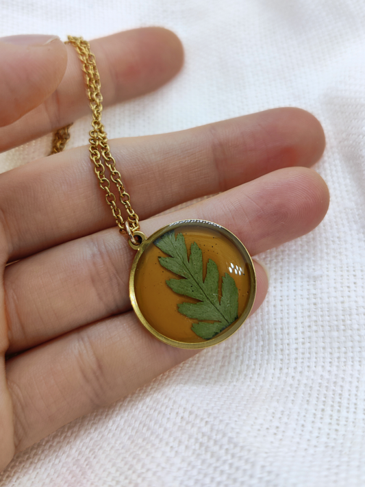 Pakabukas su paparčiu ner. plieno rėmelyje