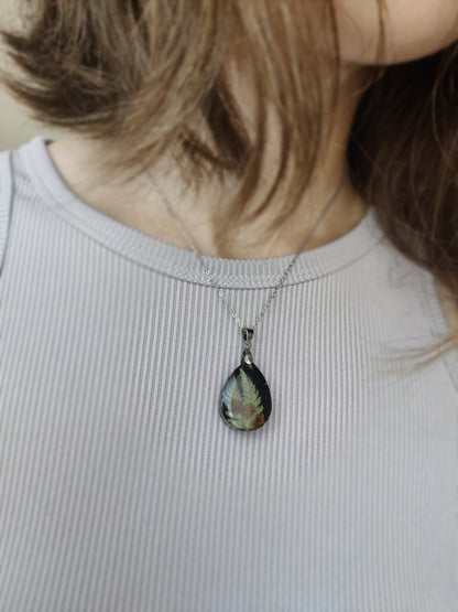 Pakabukas su paparčiu ir geltonaja mimoza - naujiena, papuošalai