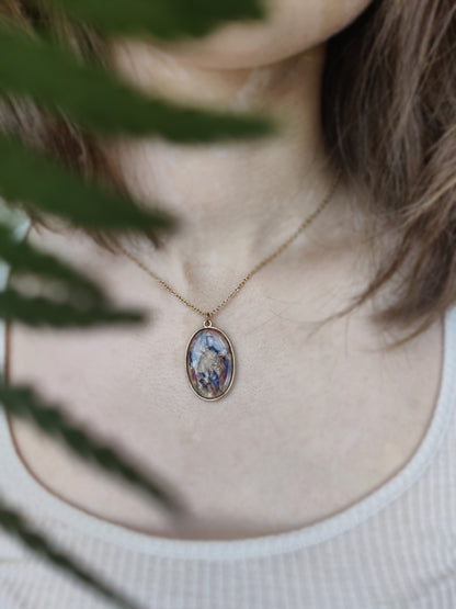 Pakabukas su rugiagėlėmis ir dobilais - naujiena, papuošalai