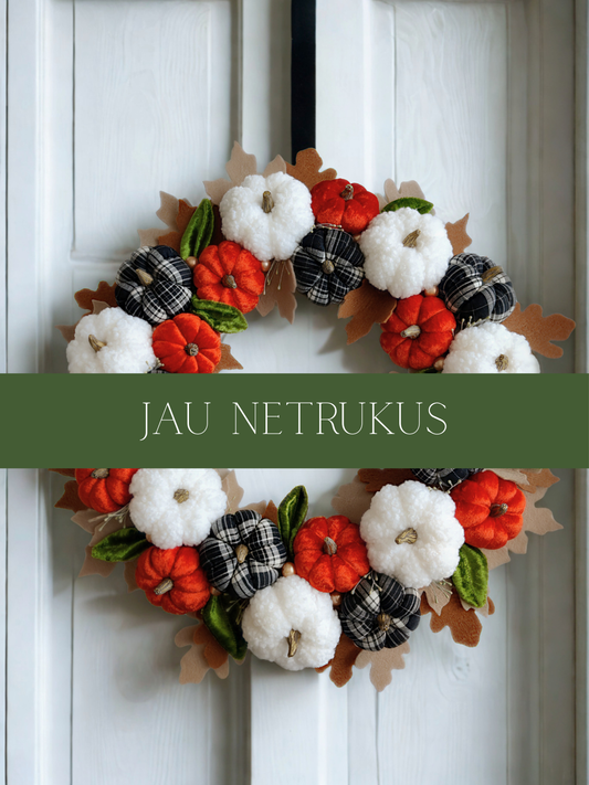 Rankų darbo rudeninis vainikas