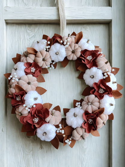 Rankų darbo rudeninis vainikas - naujiena, rudeninės dekoracijos