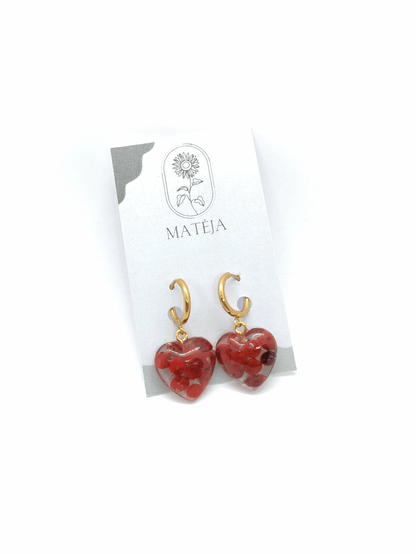 Rankų darbo auskarai "Meilė" - Auskarai, lietuviška prekė, naujiena, papuošalai