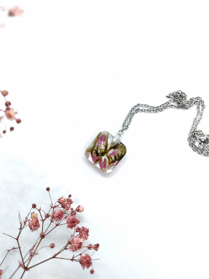 Rankų darbo pakabukas "Dobilai - samanos" - lietuviška prekė, naujiena, Pakabukai, papuošalai