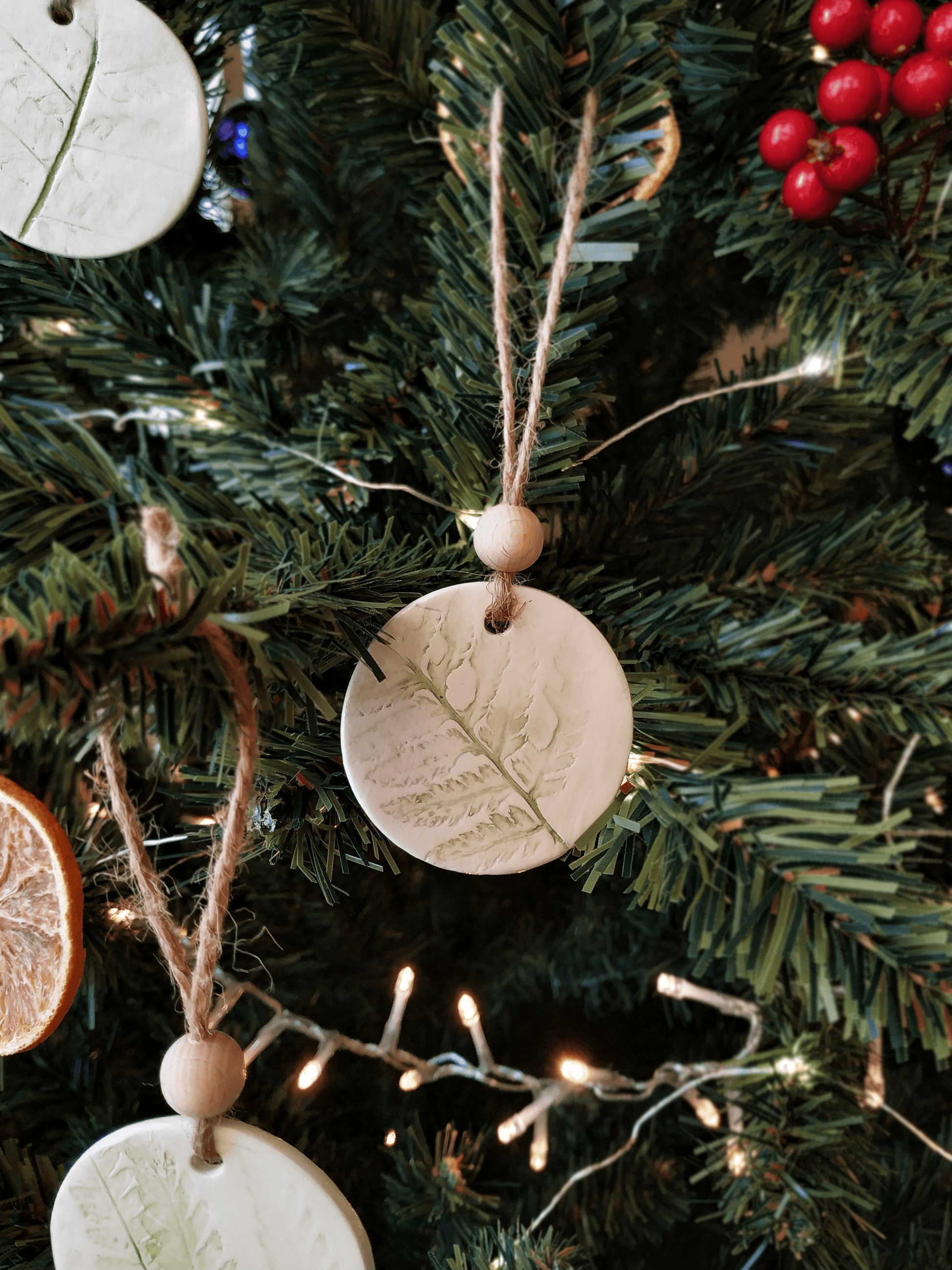 Eglutės dekoracijų komplektas "Papartis" - kalėdinės dekoracijos