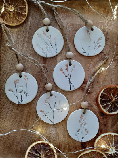 Eglutės dekoracijų komplektas "Žolelės" - kalėdinės dekoracijos, lietuviška prekė