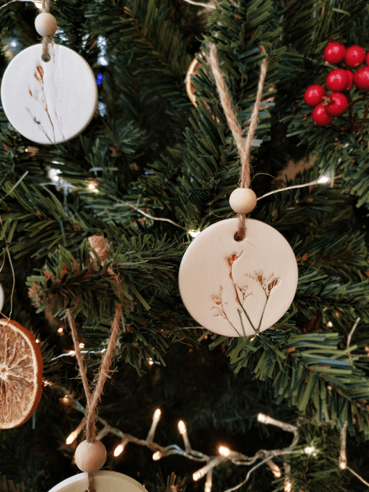 Eglutės dekoracijų komplektas "Žolelės" - kalėdinės dekoracijos