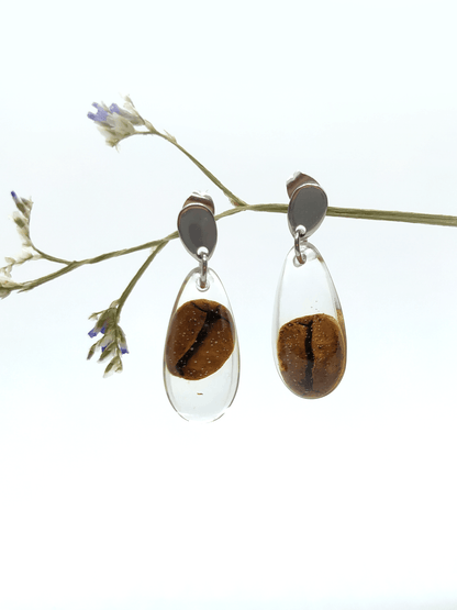 Rankų darbo auskarai "Kava" - Auskarai, lietuviška prekė, naujiena, papuošalai