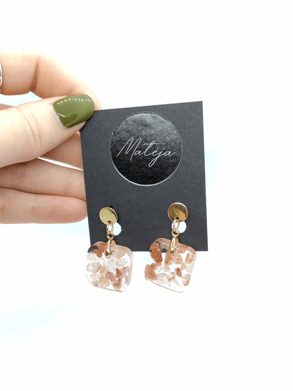 Rankų darbo auskarai "Kristalai" - Auskarai, lietuviška prekė, naujiena, papuošalai