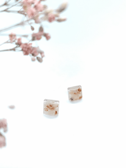 Rankų darbo auskarai "Kvadratėliai" - Auskarai, lietuviška prekė, naujiena, papuošalai