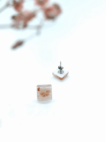 Rankų darbo auskarai "Kvadratėliai" - Auskarai, lietuviška prekė, naujiena, papuošalai