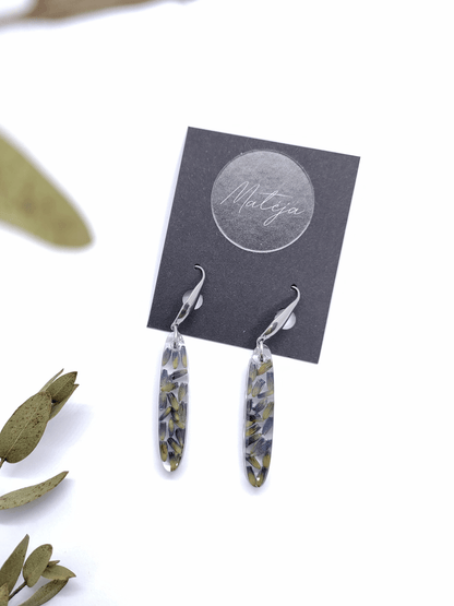 Rankų darbo auskarai "Levanda" - Auskarai, lietuviška prekė, naujiena, papuošalai