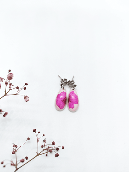 Rankų darbo auskarai "Magenta" - Auskarai, lietuviška prekė, naujiena, papuošalai