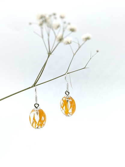 Sidabriniai rankų darbo auskarai "Medetka" - Auskarai, lietuviška prekė, naujiena, papuošalai, sidabriniai