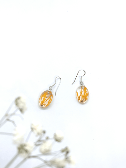 Sidabriniai rankų darbo auskarai "Medetka" - Auskarai, lietuviška prekė, naujiena, papuošalai, sidabriniai