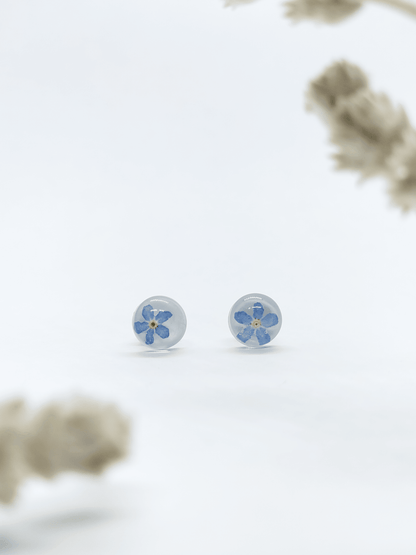 Rankų darbo auskarai "Neužmirštuolė" - Auskarai, lietuviška prekė, naujiena, papuošalai