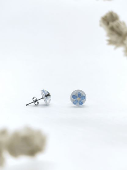 Rankų darbo auskarai "Neužmirštuolė" - Auskarai, lietuviška prekė, naujiena, papuošalai