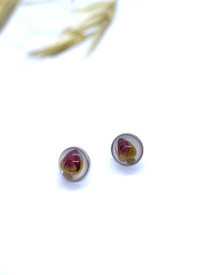 Rankų darbo auskarai "Rožė" - Auskarai, lietuviška prekė, naujiena, papuošalai