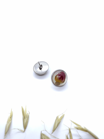 Rankų darbo auskarai "Rožė" - Auskarai, lietuviška prekė, naujiena, papuošalai